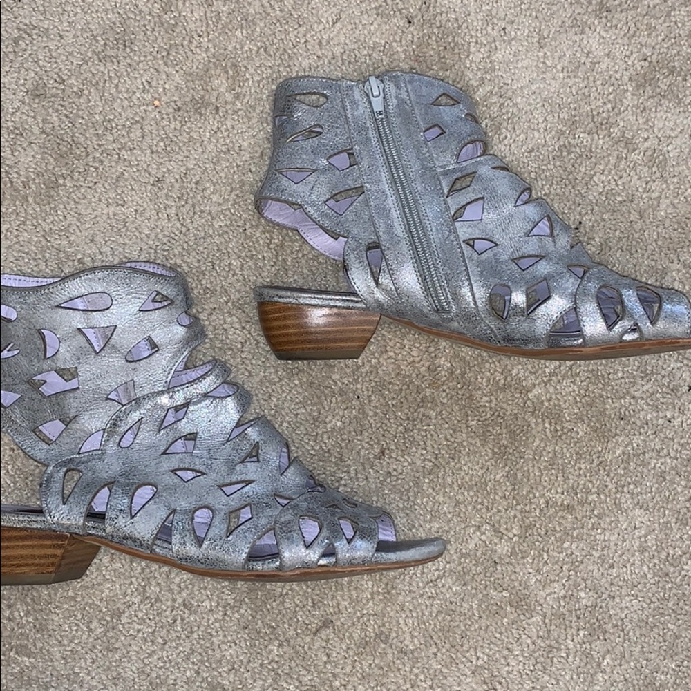 Silver Cutout sandals